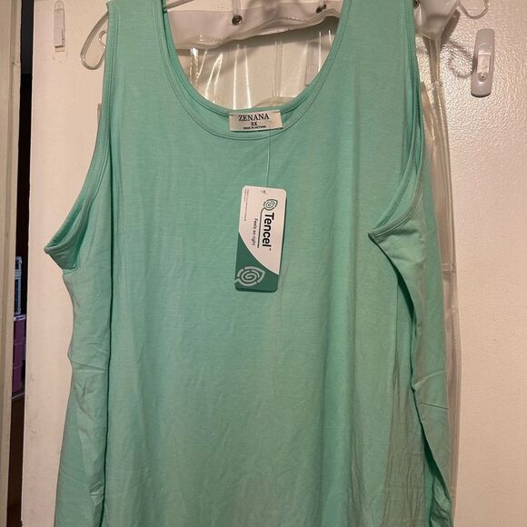NWT Zenana Sleeveless Mint Top - Picture 3 of 11